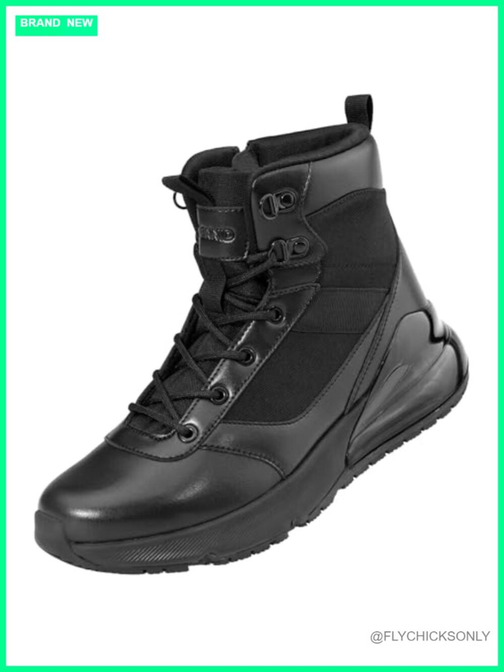 Womens Tactical Work Boots Waterproof Leather Non Slip Ankle Boots